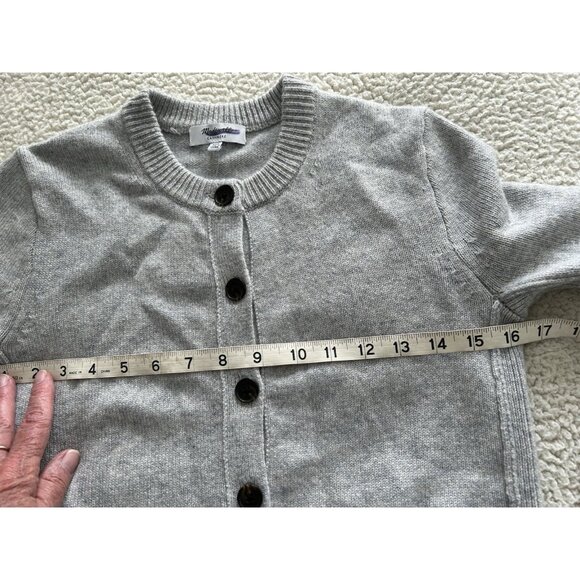 Madewell $198 Cashmere Heather Gray Button-Front Cardigan Sweater Size XXS - Picture 12 of 16